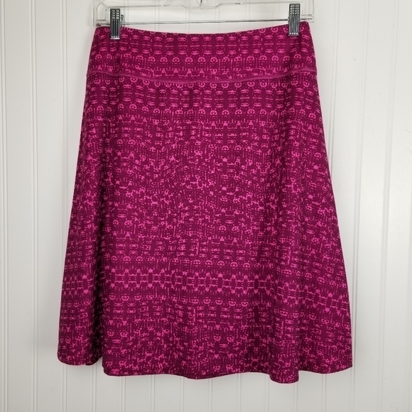 Mountain Hardwear Athletic Mini Skirt A Line Pockets Stretch Pull On Print Pink - Picture 8 of 10